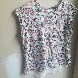Marble short sleeve blouse
